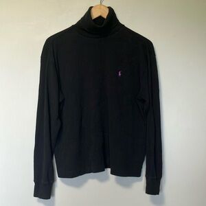 Ralph Lauren sport Black Turtleneck Cotton Shirt